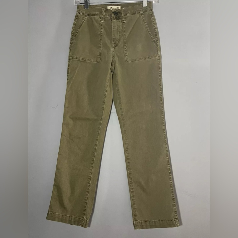 Madewell Green Flare Wide Leg Jeans
